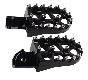 ALUMINIUM BILLET EXTRA WIDE FOOTPEGS, WITH STUDS